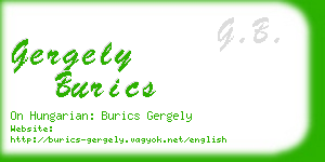 gergely burics business card